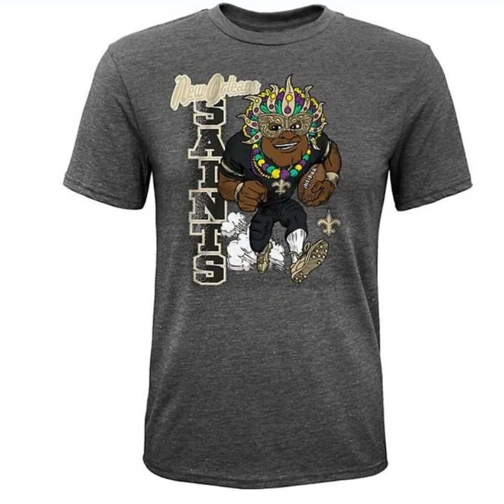 NFL New Orleans Saints Gray "Busting Loose" Short Sleeve T-Shirt Size M